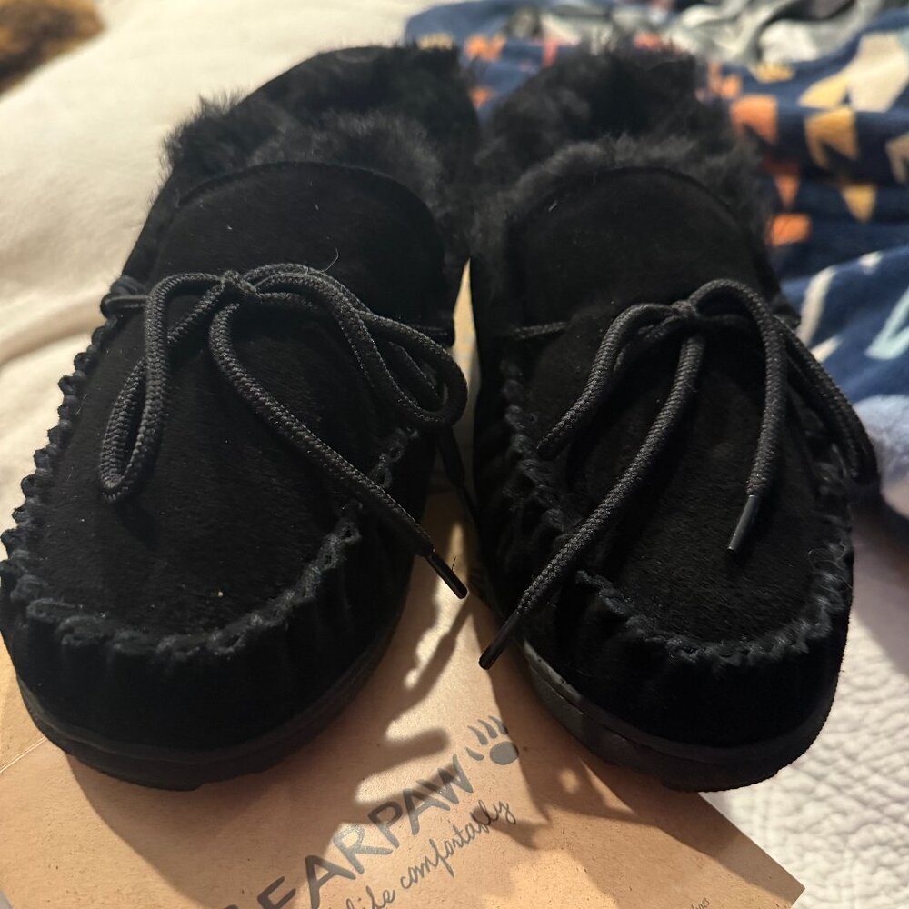 New w/ Box Bearpaw Mindy Slippers Size 8 Black